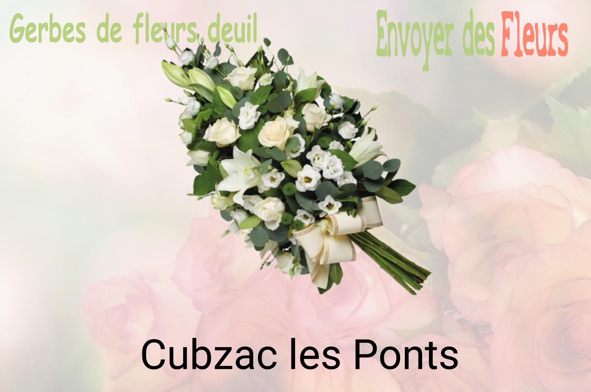 Gerbe de fleurs de deuil livrée à Cubzac-les-Ponts